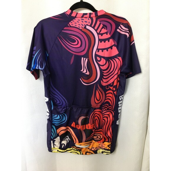 Men’s Adult AOGDA Full Zip CYCLING Short Sleeve Shirt Jersey Size L-XL Chest 42" - Picture 8 of 8